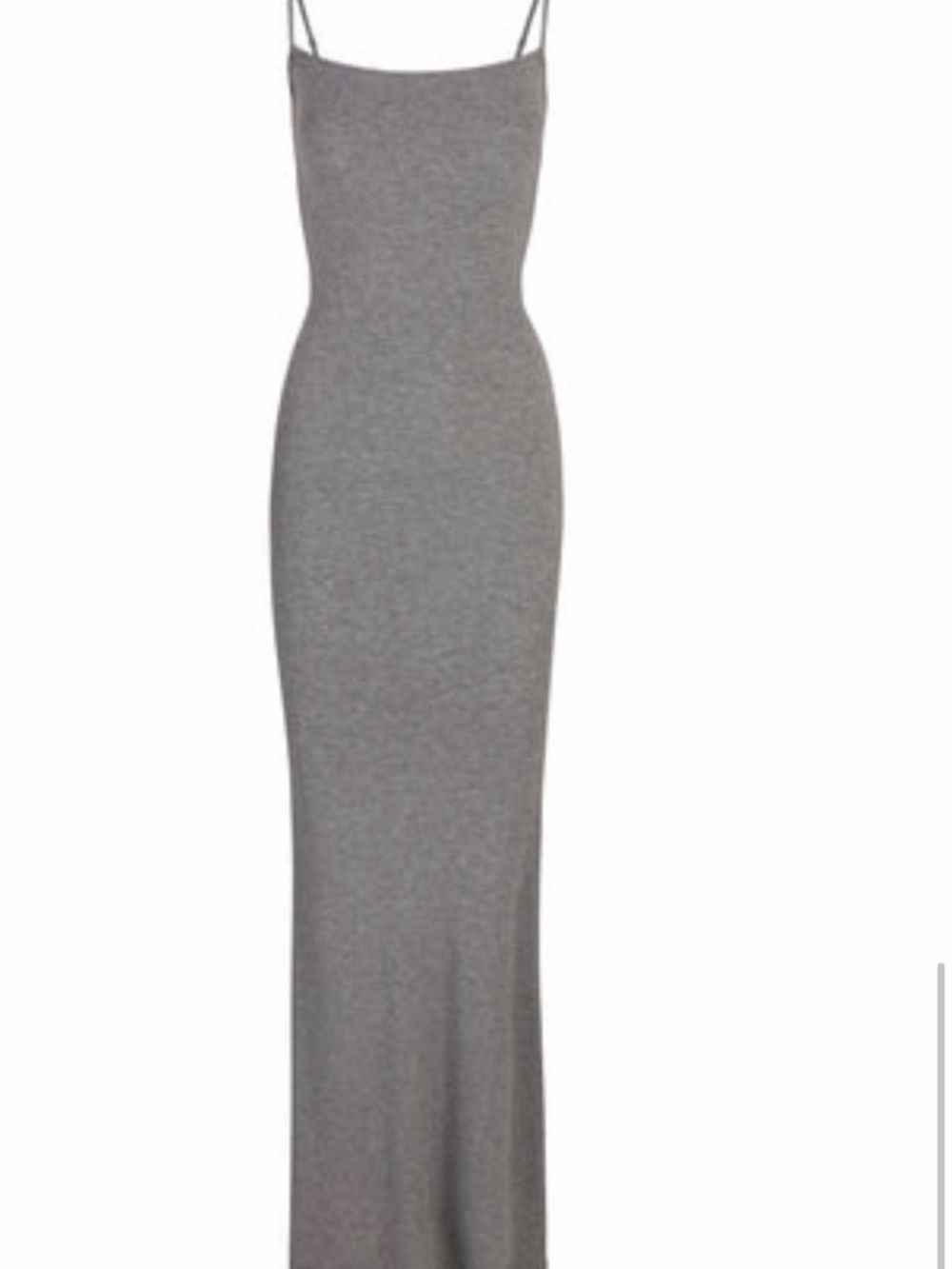 SKIMS Grey Spaghetti-Strap Maxi Dress